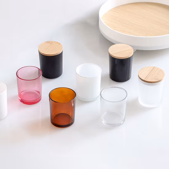 Round Glass Candle Holder Candle Cup